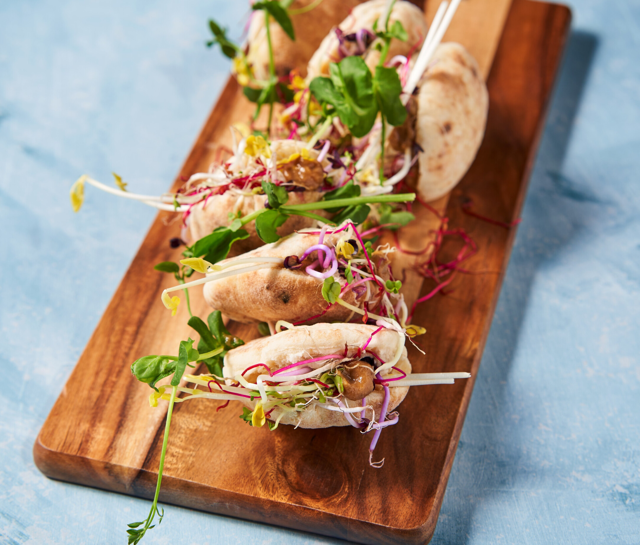 Pita bonenspread met microgroente