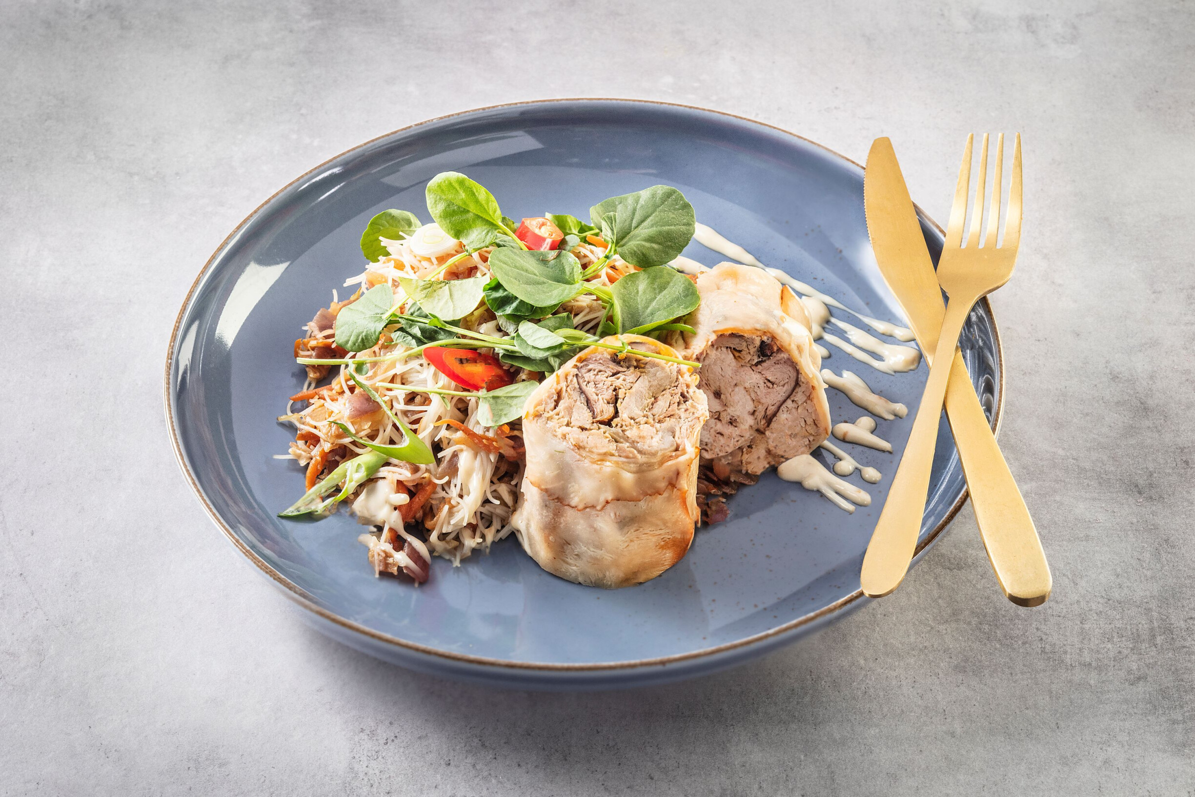 Oosterse salade met speenbig