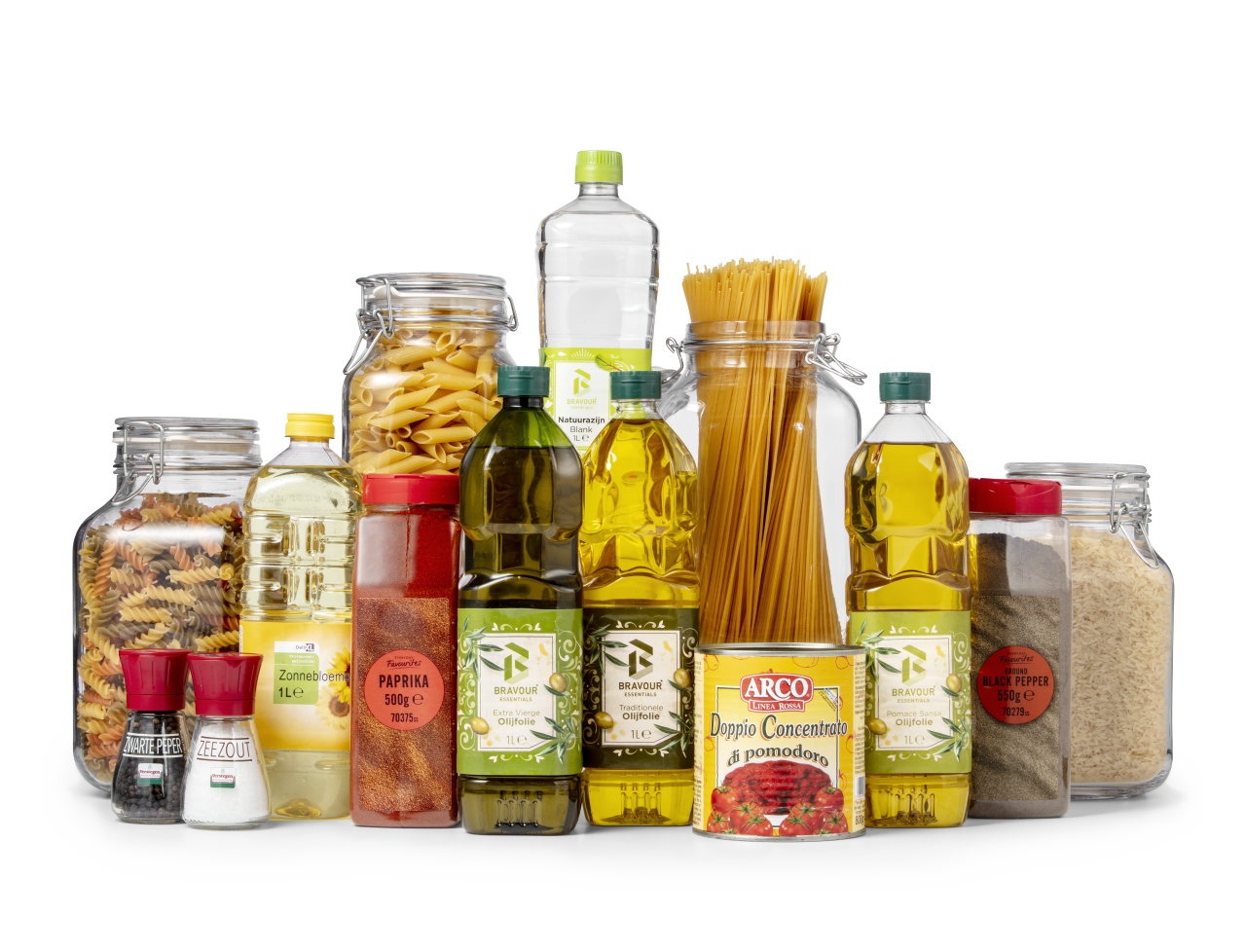 De basisinvulling van uw keukenkastje