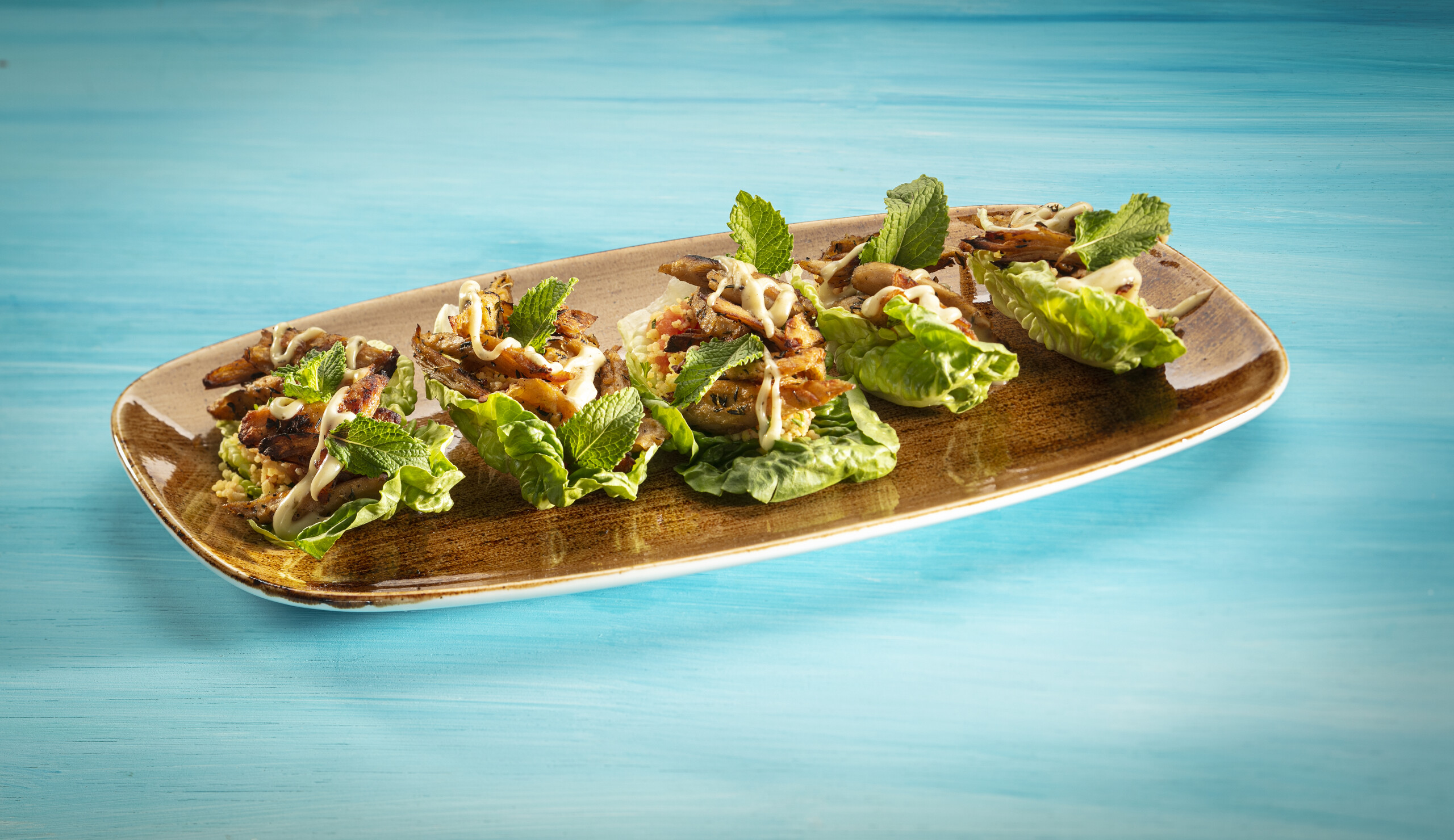 Slawrap met bulgur en gyros