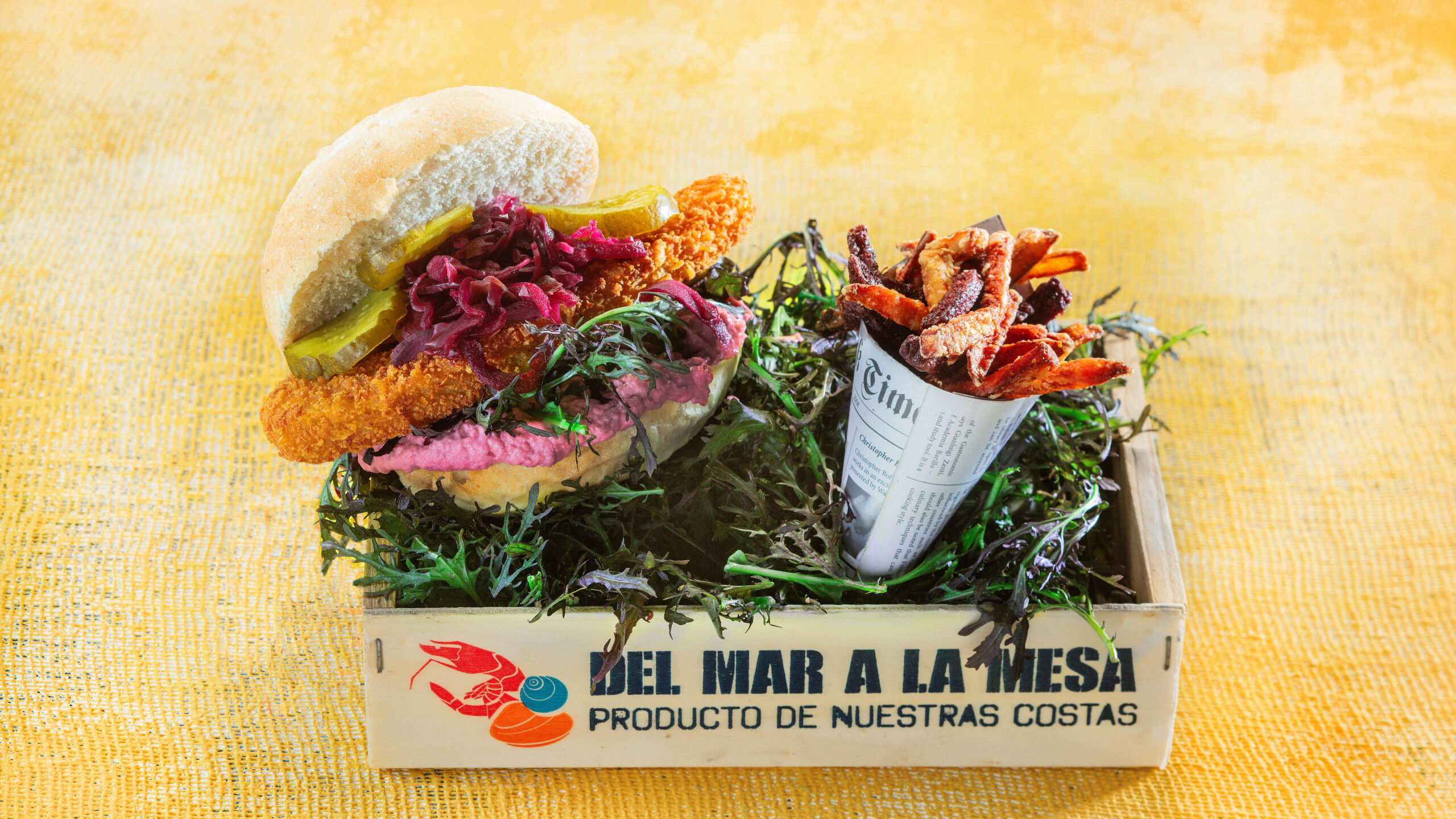 'Fish and chips' burger