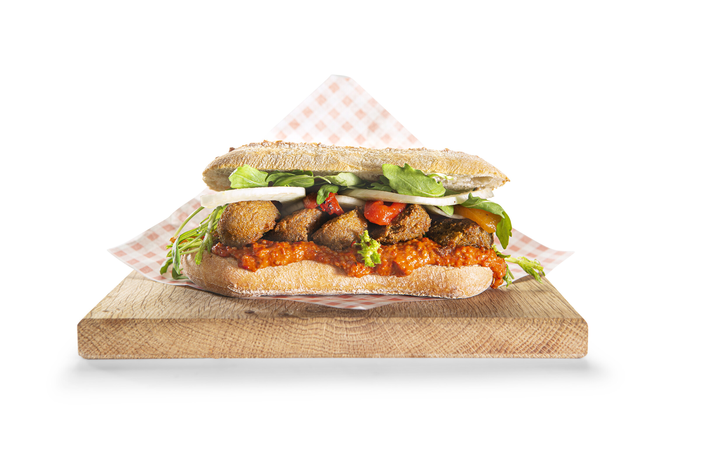 Petit pain falafel muhammara