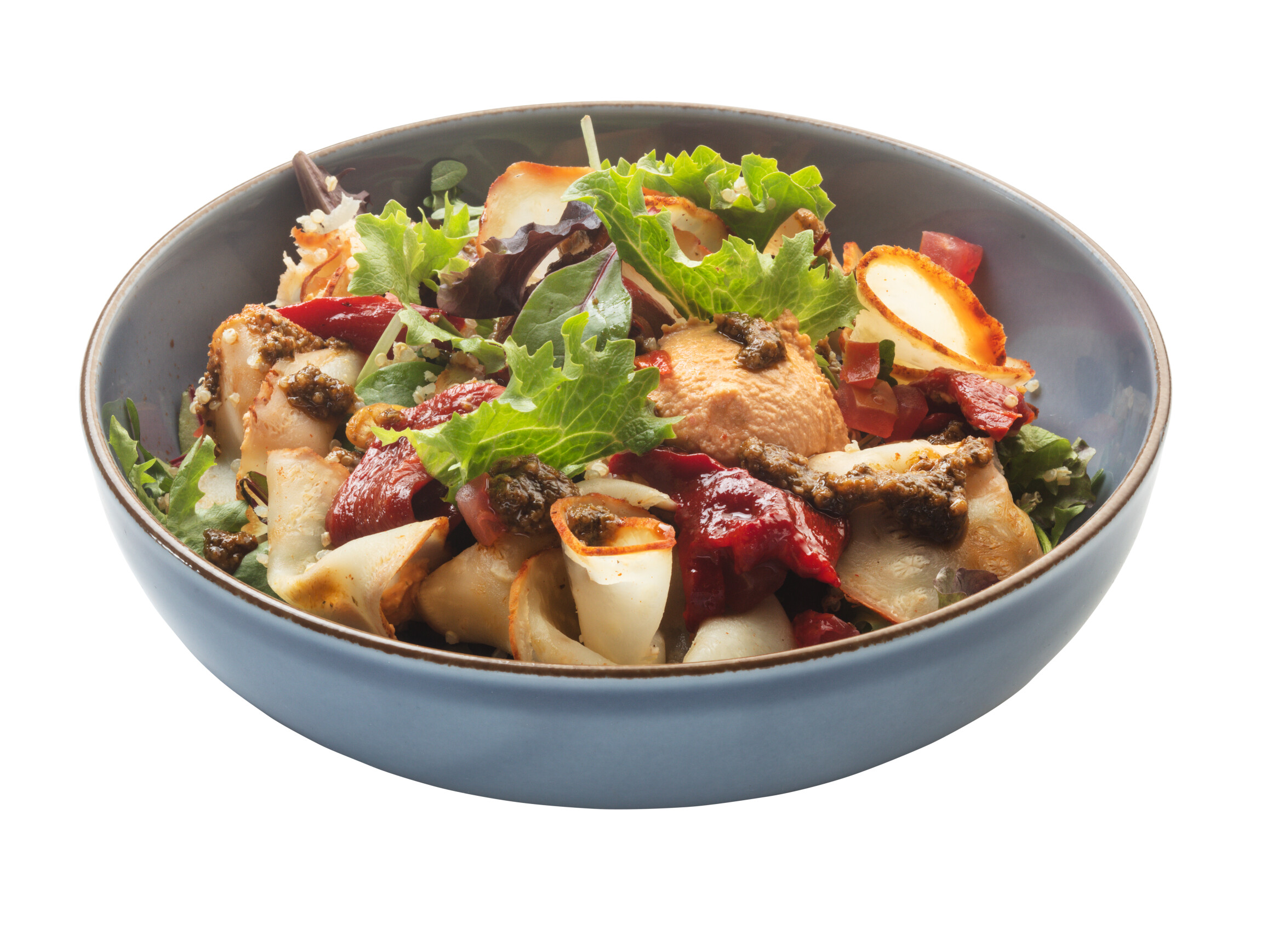 Salade knolselderij en hummus