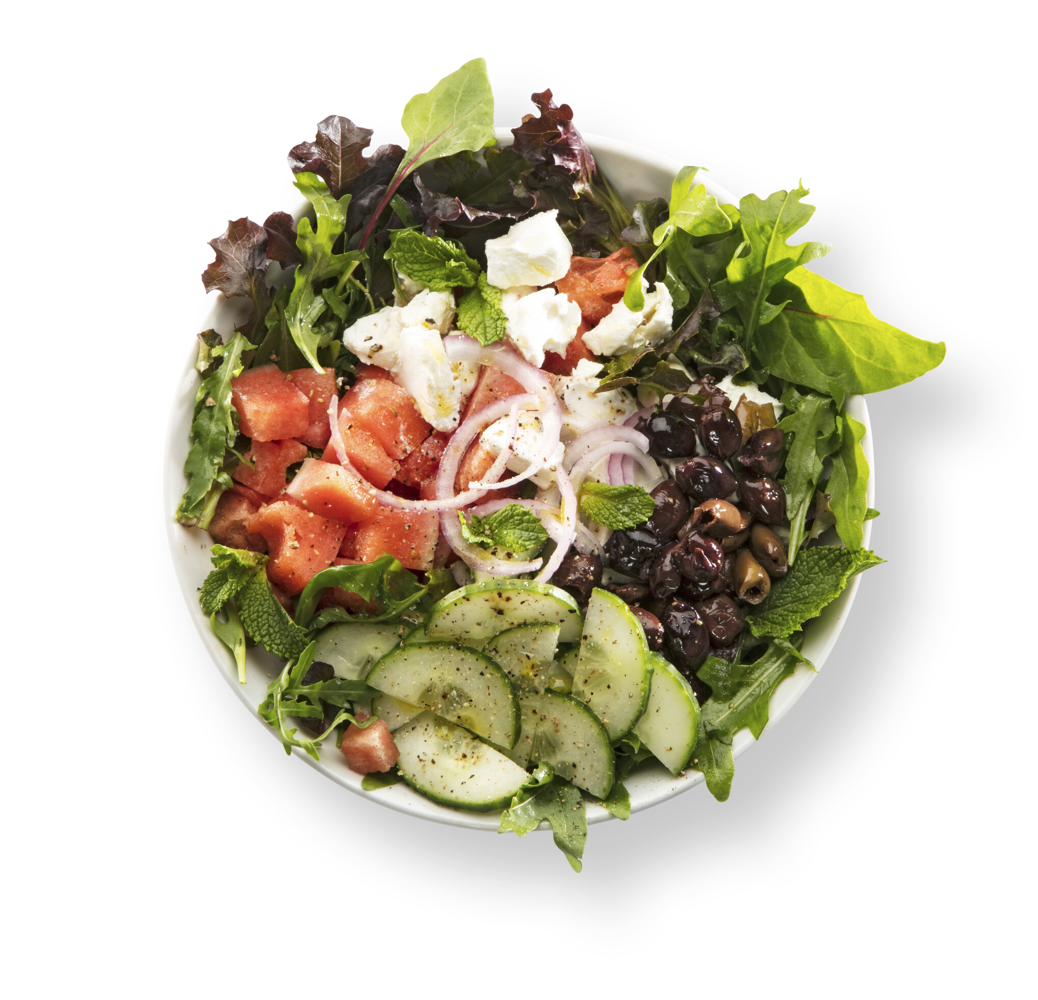 Watermeloen feta salade