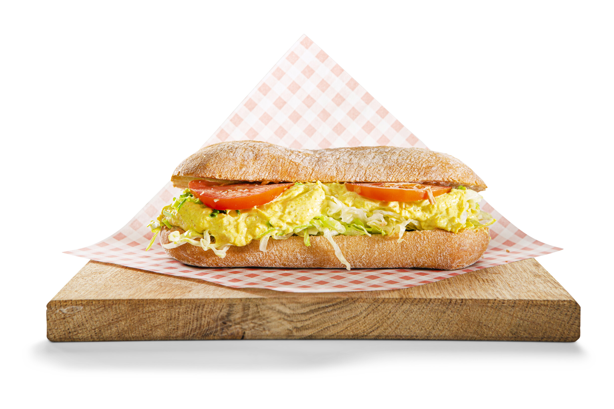 Petit pain kip kerrie salade