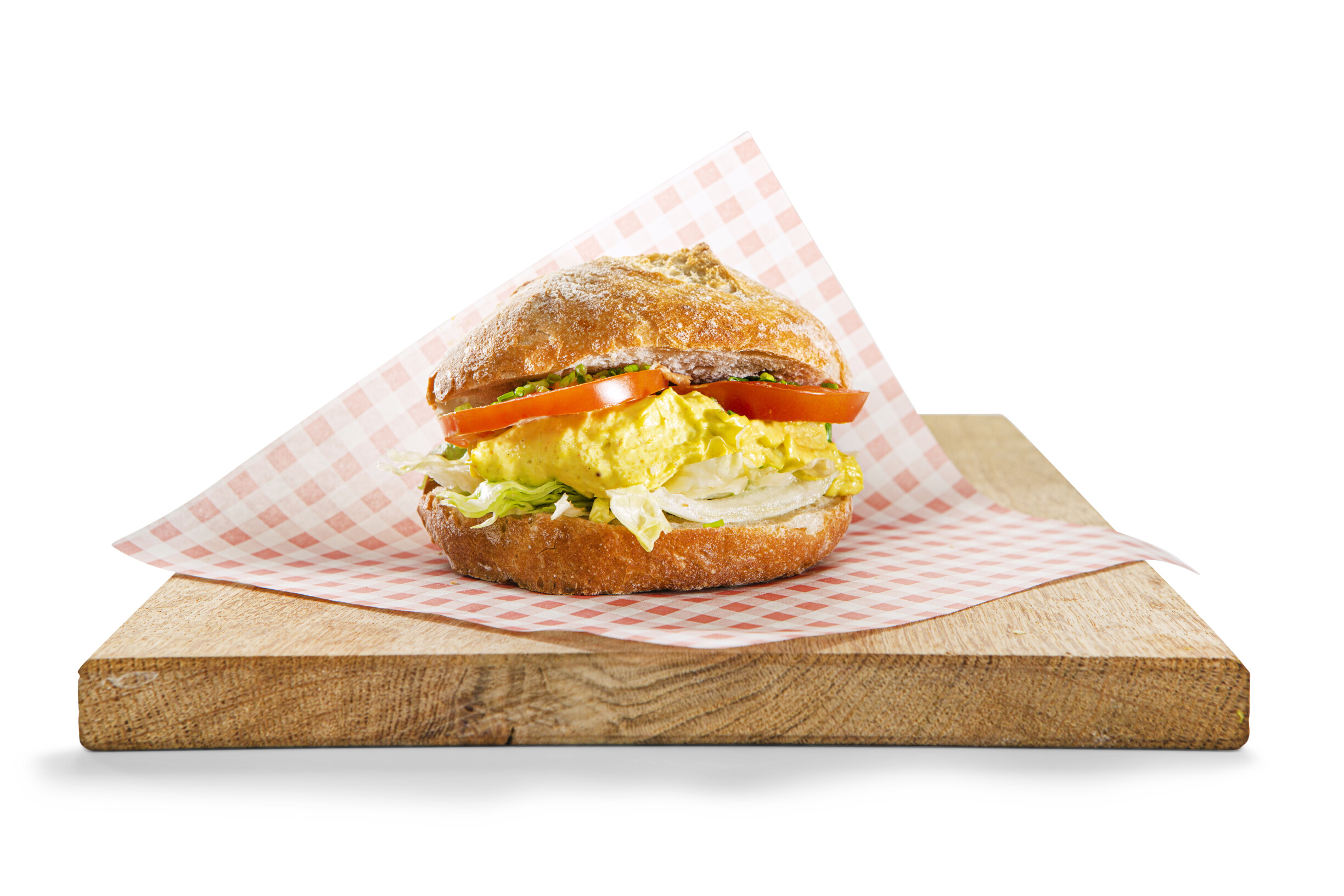 Pain d'antan kip kerrie salade