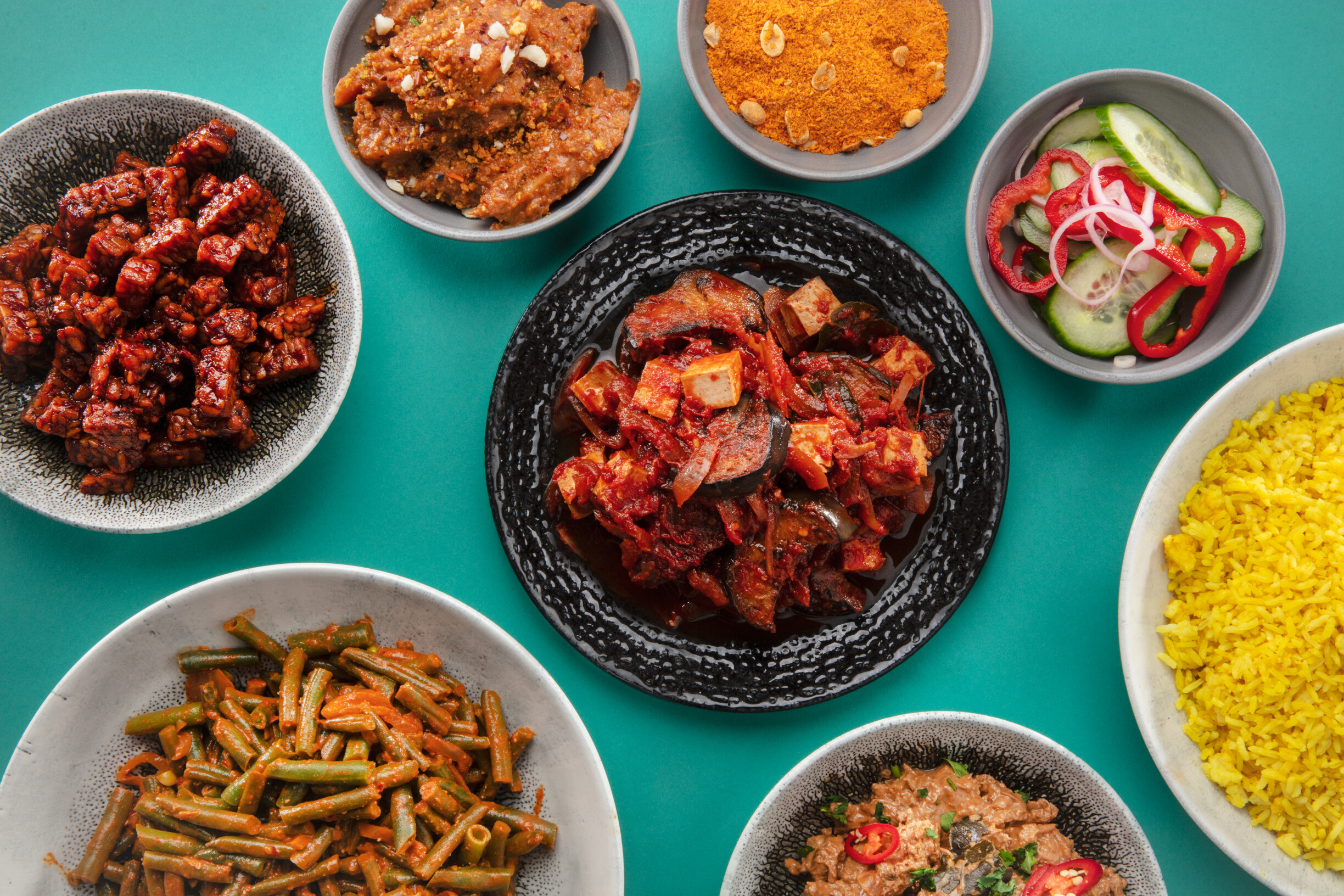 Indonesische feesttafel