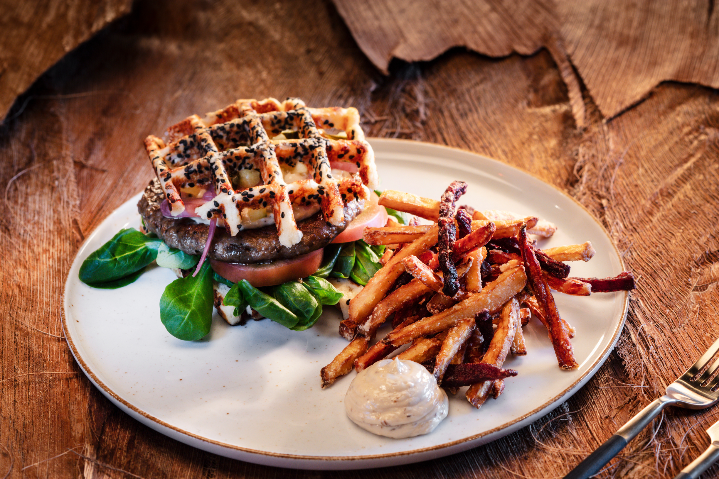 Wafel 50/50 burger