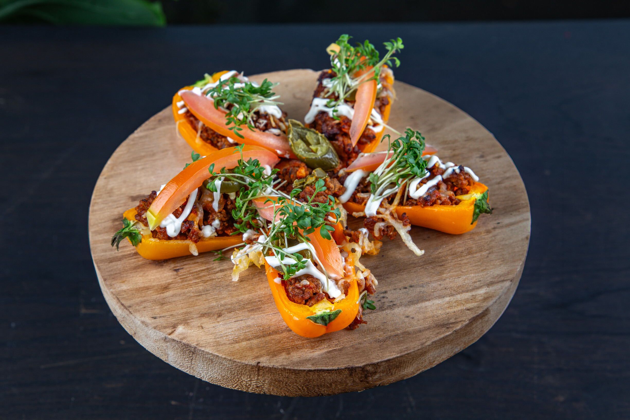 Snackpaprika's met taco vulling