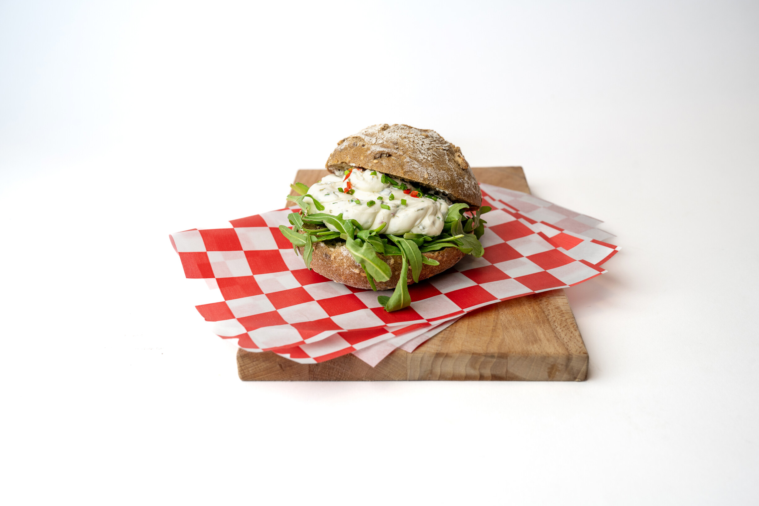 Broodje met plantaardige roomkaas