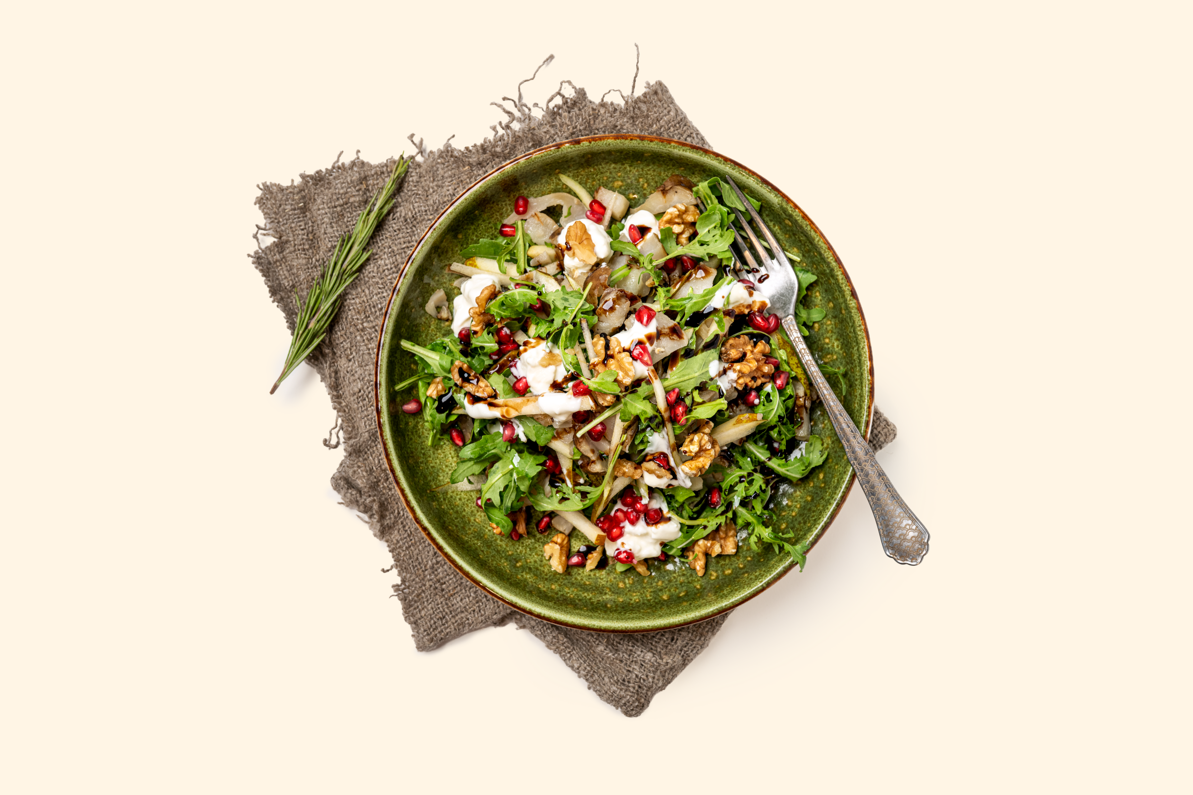 Geroosterde aard(se)peer salade