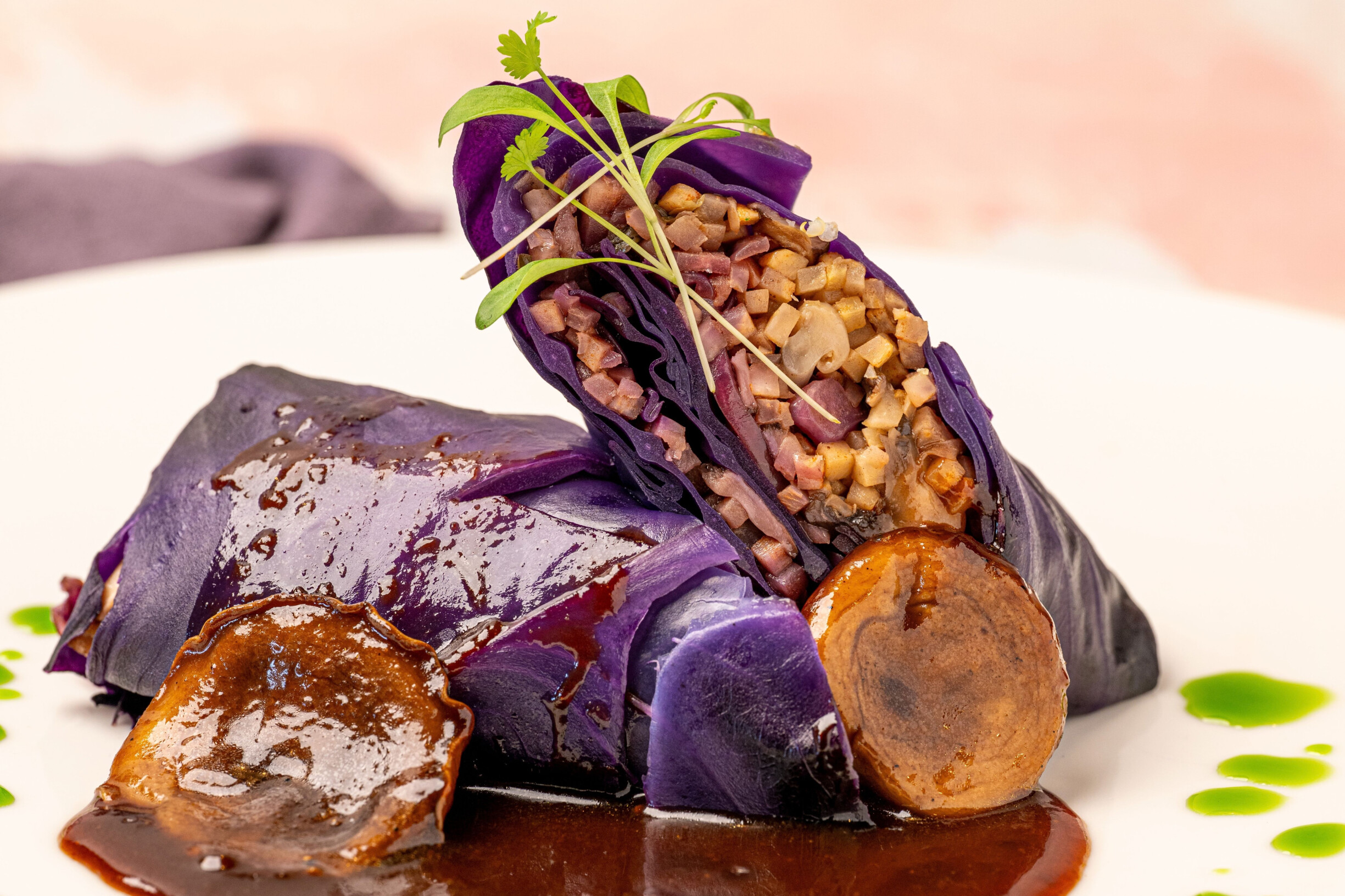 Springroll van rodekool