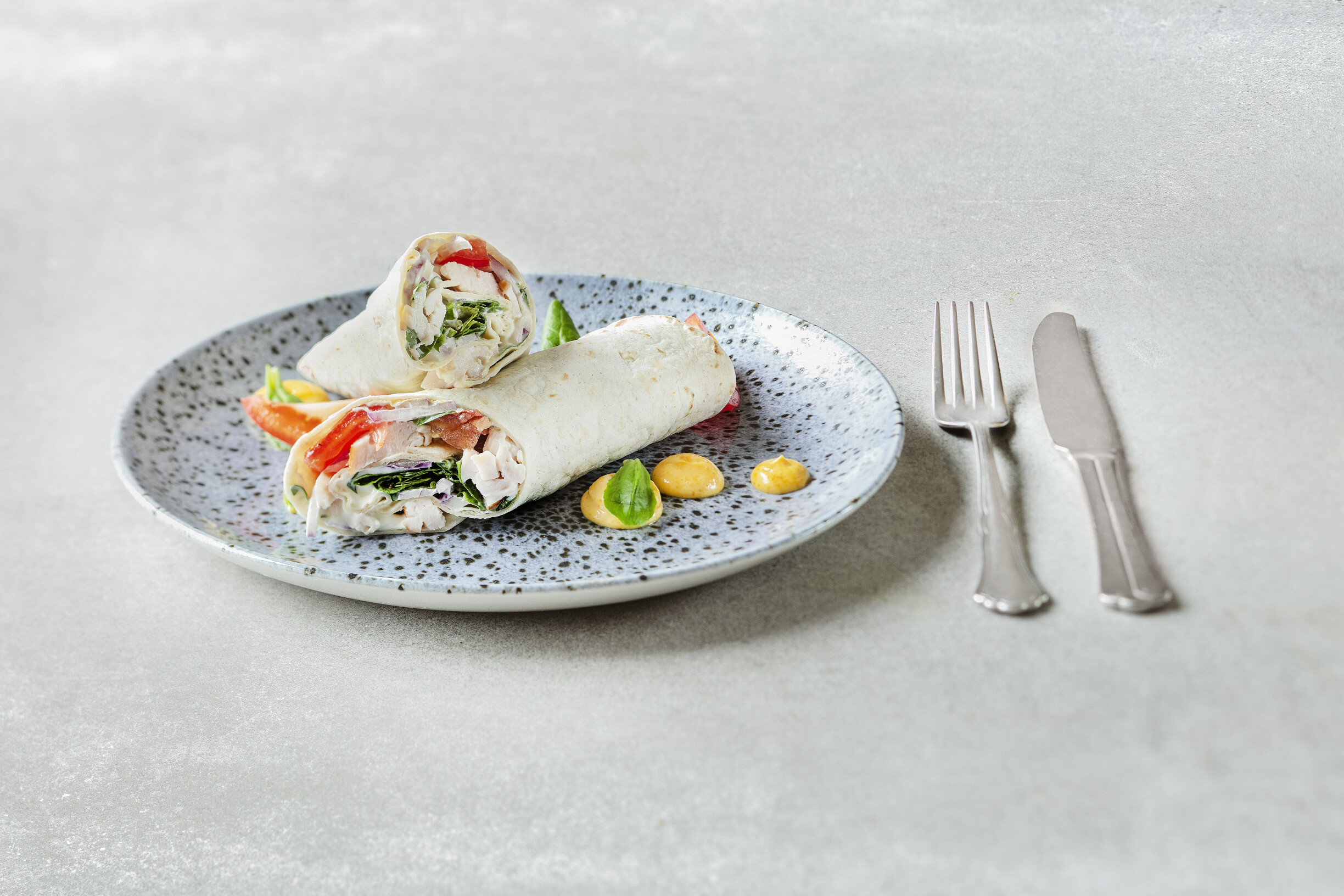 Wrap met gerookte kip