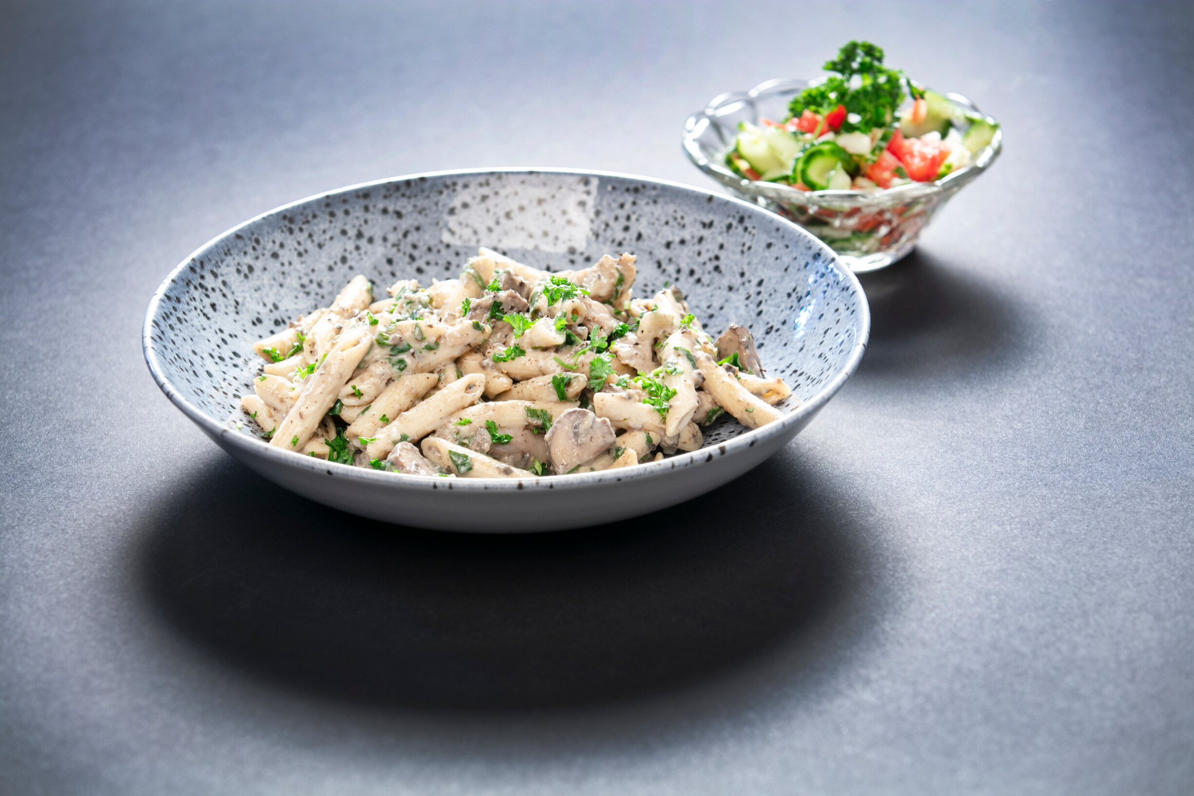 Penne met champignon truffelroomsaus