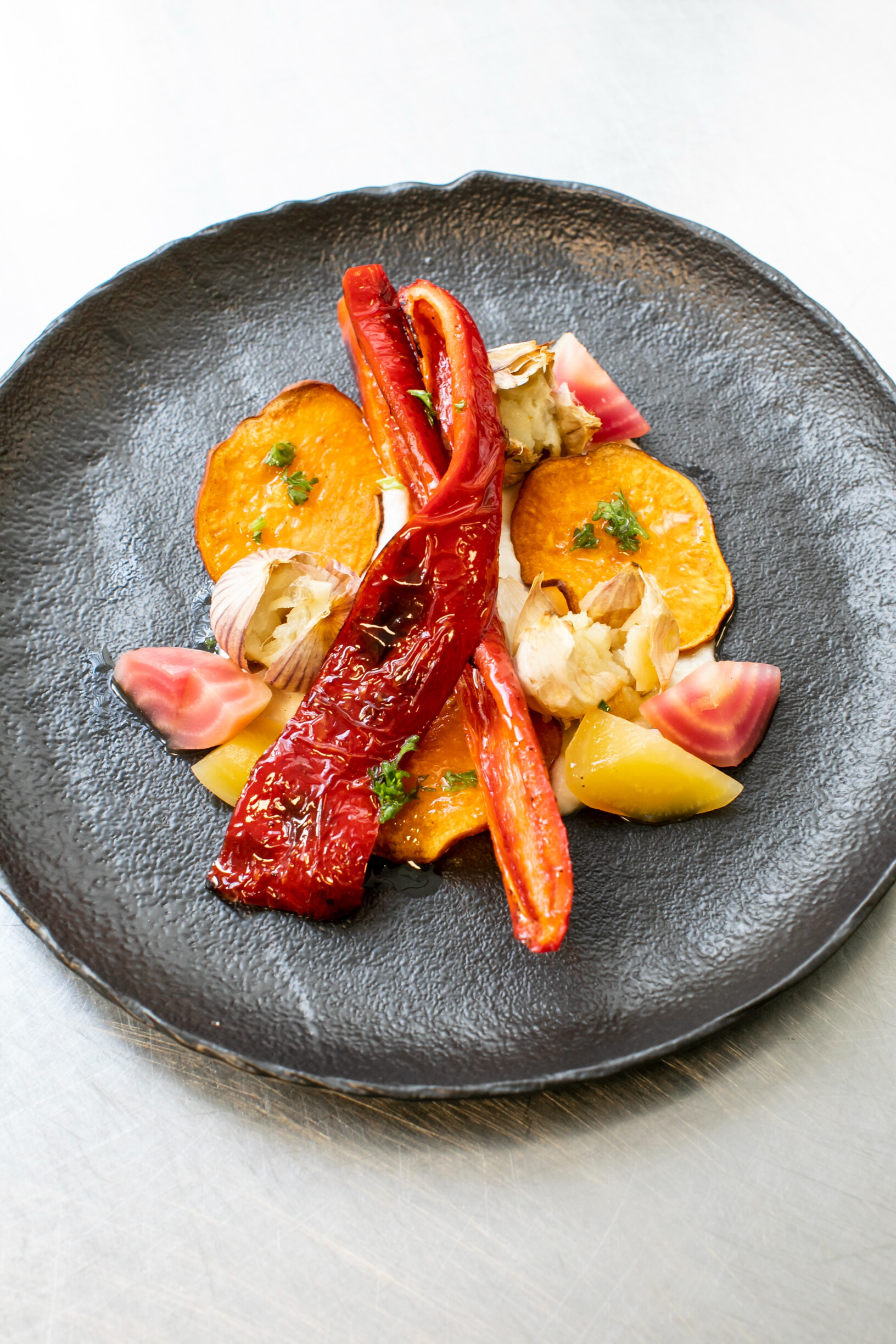 Volkstuintje van herfstgroenten