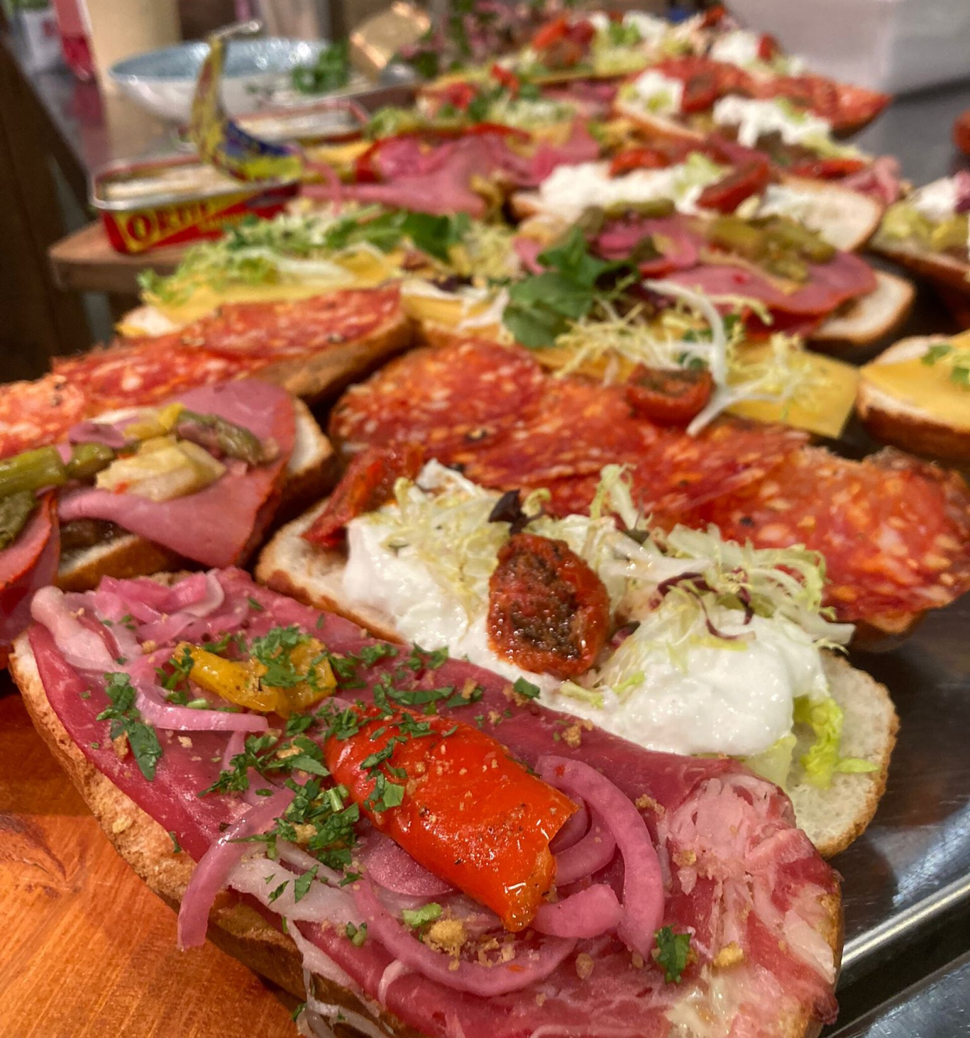 Open broodje carpaccio