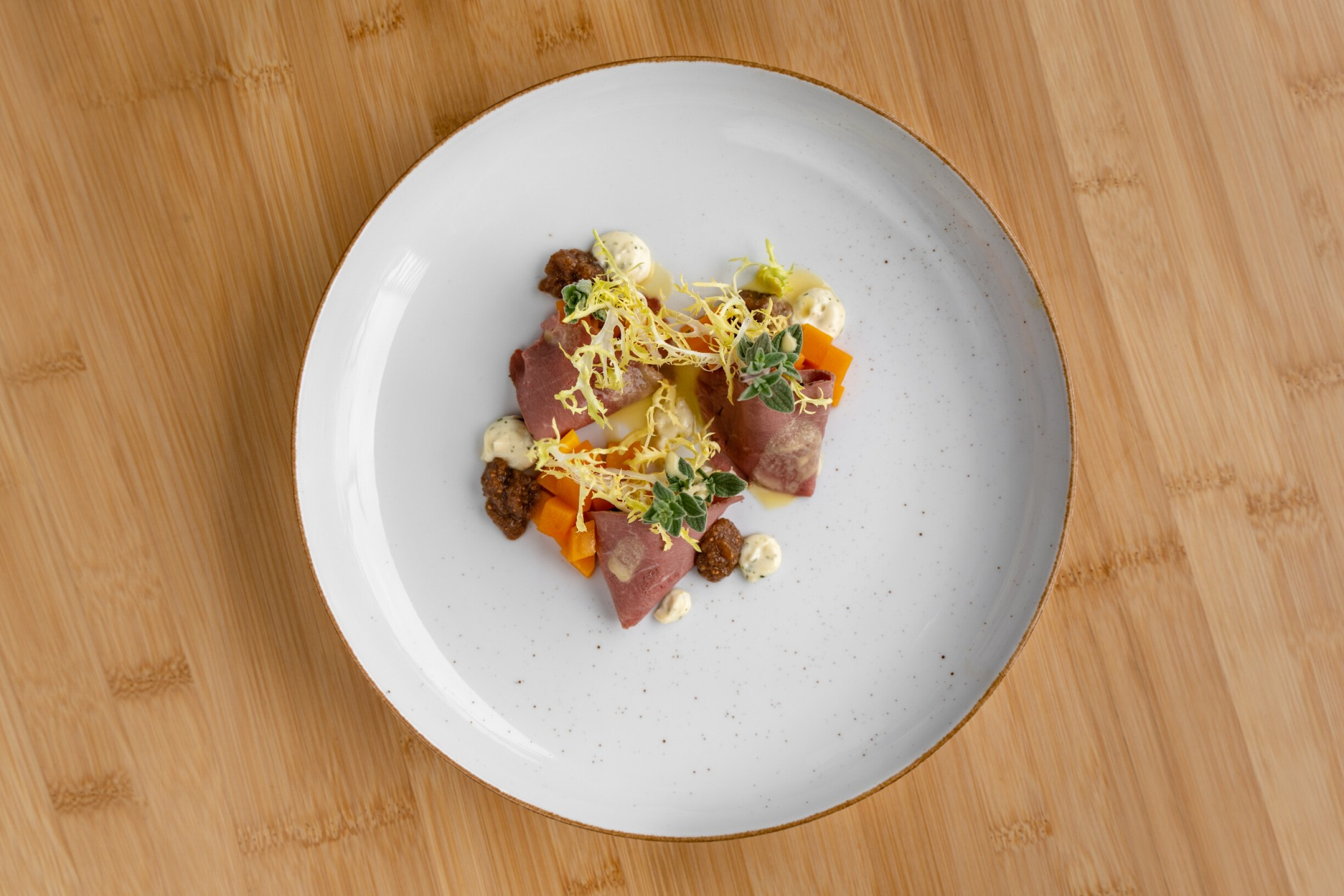 Wild zwijn pastrami met pompoen