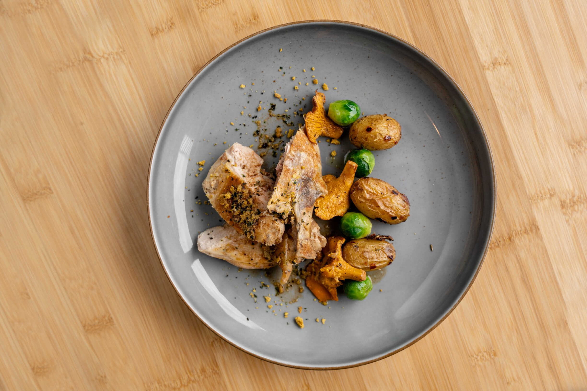 Parelhoen met wintergarnituur