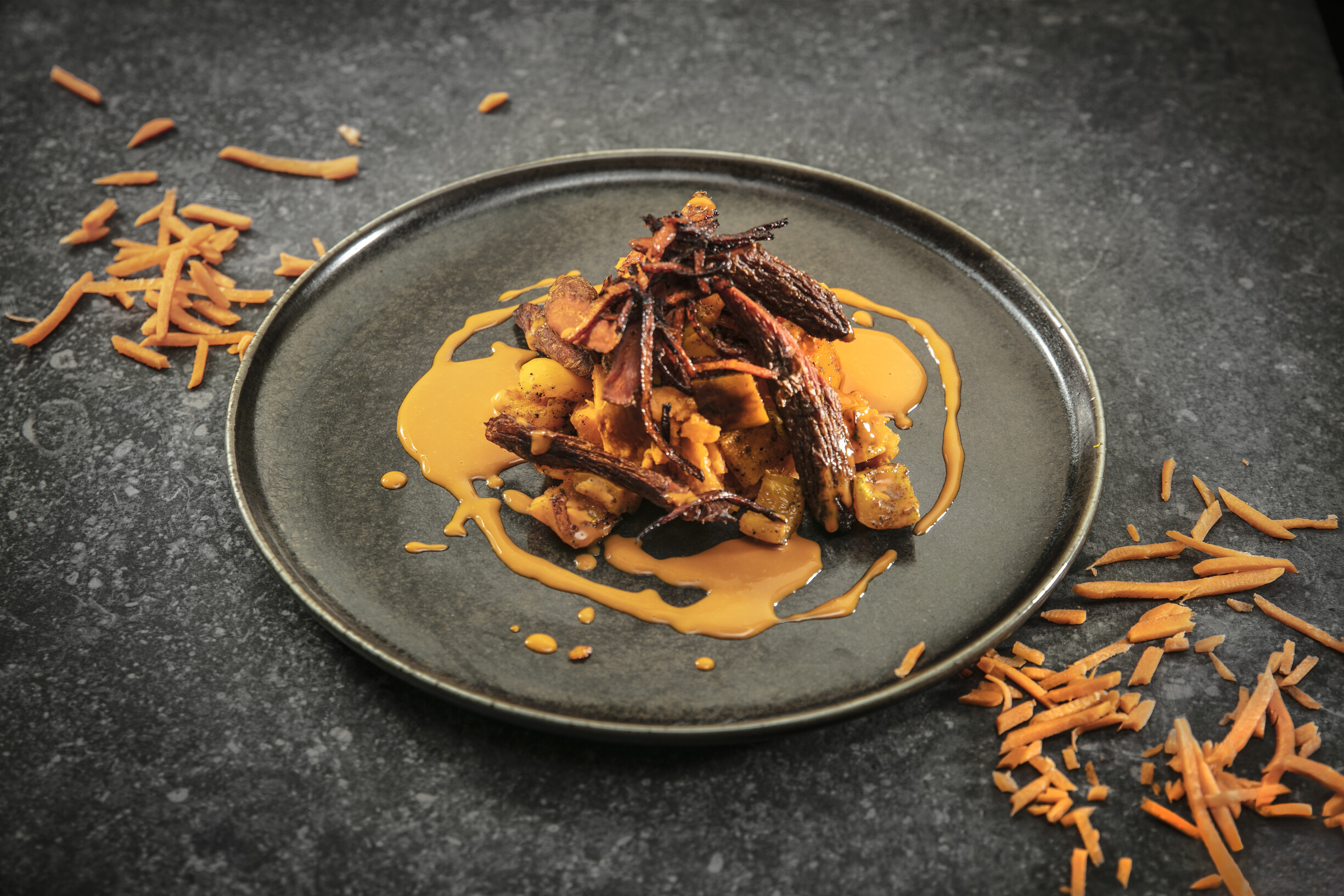 Oranje van onder tot boven